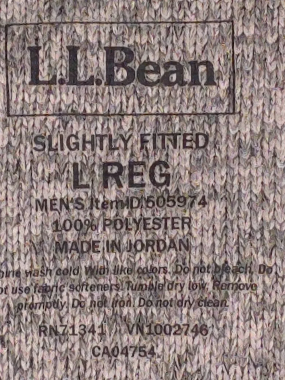 L.L.Bean Men's Large Gray Sweater Fleece Vest Slightly Fitted 505974